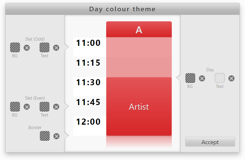 The Day Colour Theme window