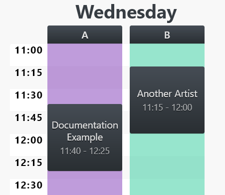 The day now has coloured stages