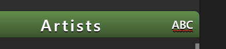 The Auto-correct button in the Artist section title