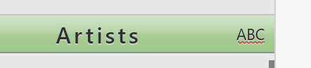 The Auto-correct button in the Artist section title