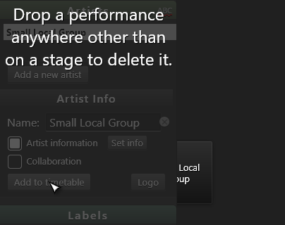 Clicking Add to timetable