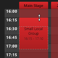A performance being resized