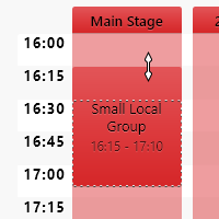 A performance being resized