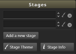 The Stages section