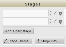 The Stages section