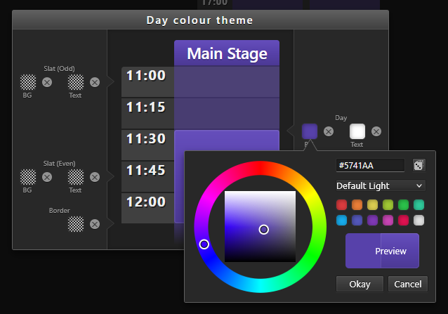 Setting the day theme
