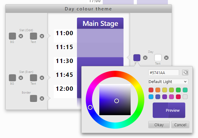 Setting the day theme