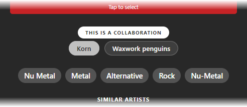 Viewing a fictitious collaboration between Korn and a made up band